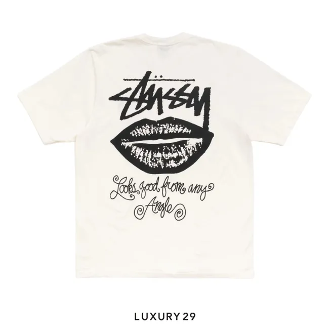 STUSSY ANY ANGLE TEE PIGMENT DYED NATURAL