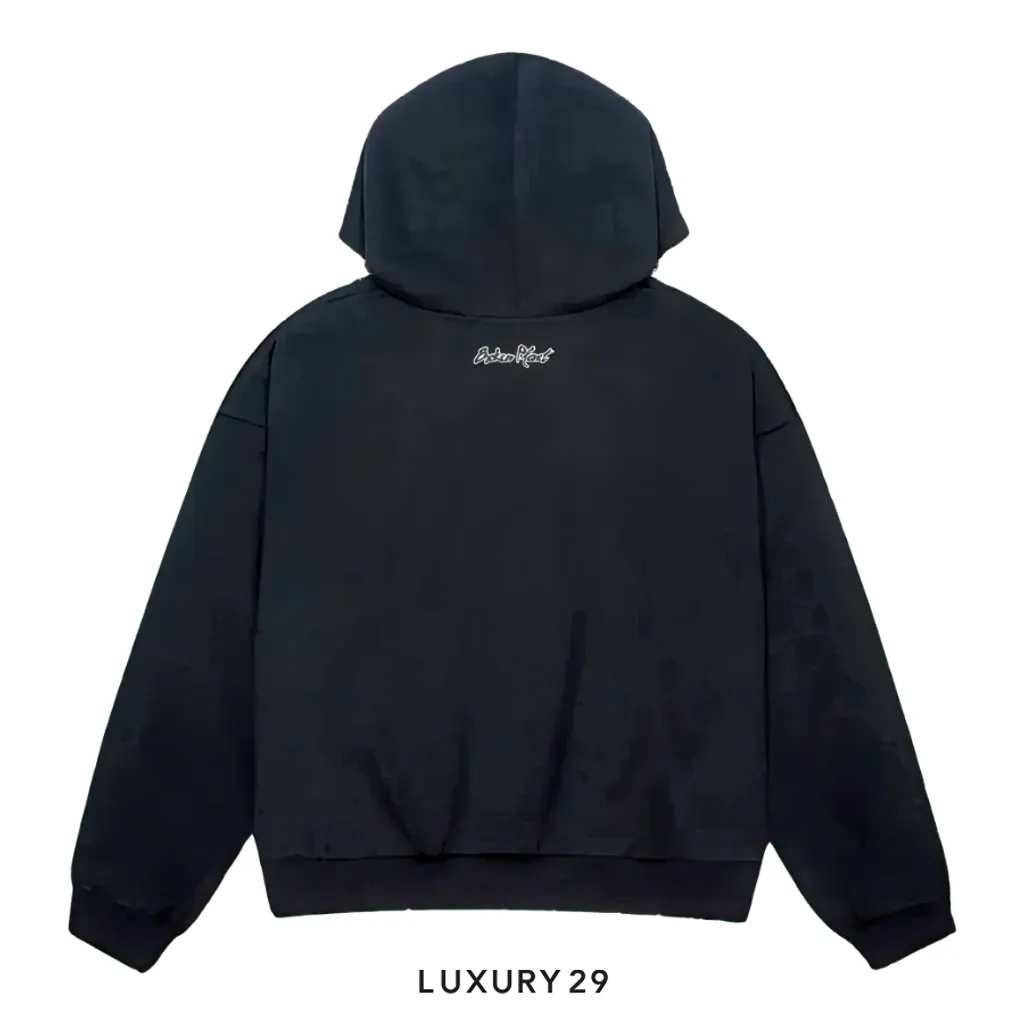 Broken Planet Market Sun Zip Up Black(3XL, Black)