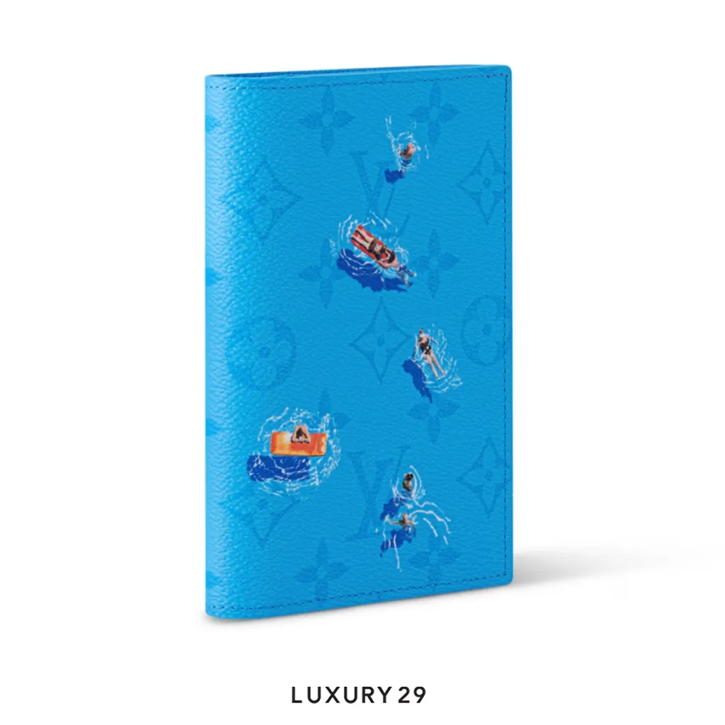 Louis Vuitton LV Passport cover Colored Monogram Canvas Pool Blue(Small, Blue)