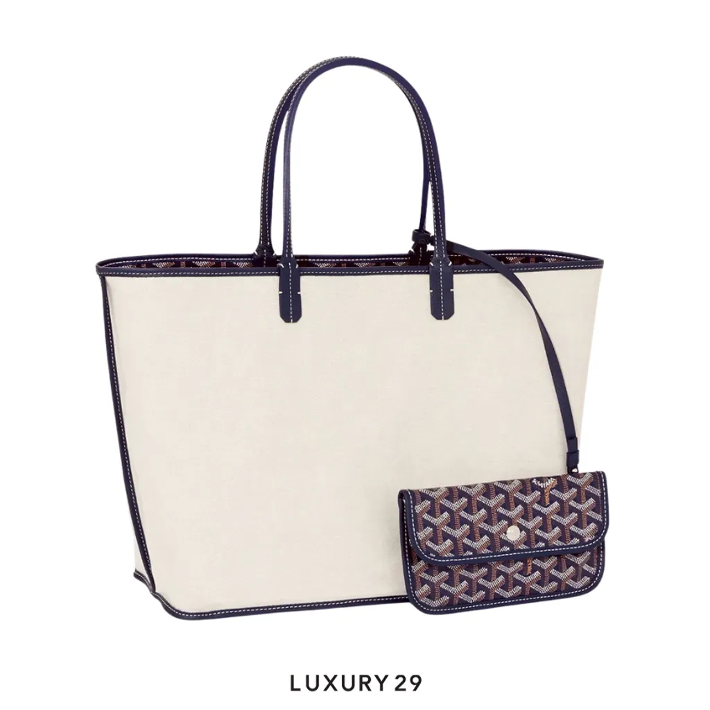 Goyard Saint Louis PM Bag with Croc Universal Navy Blue(Small, Blue)