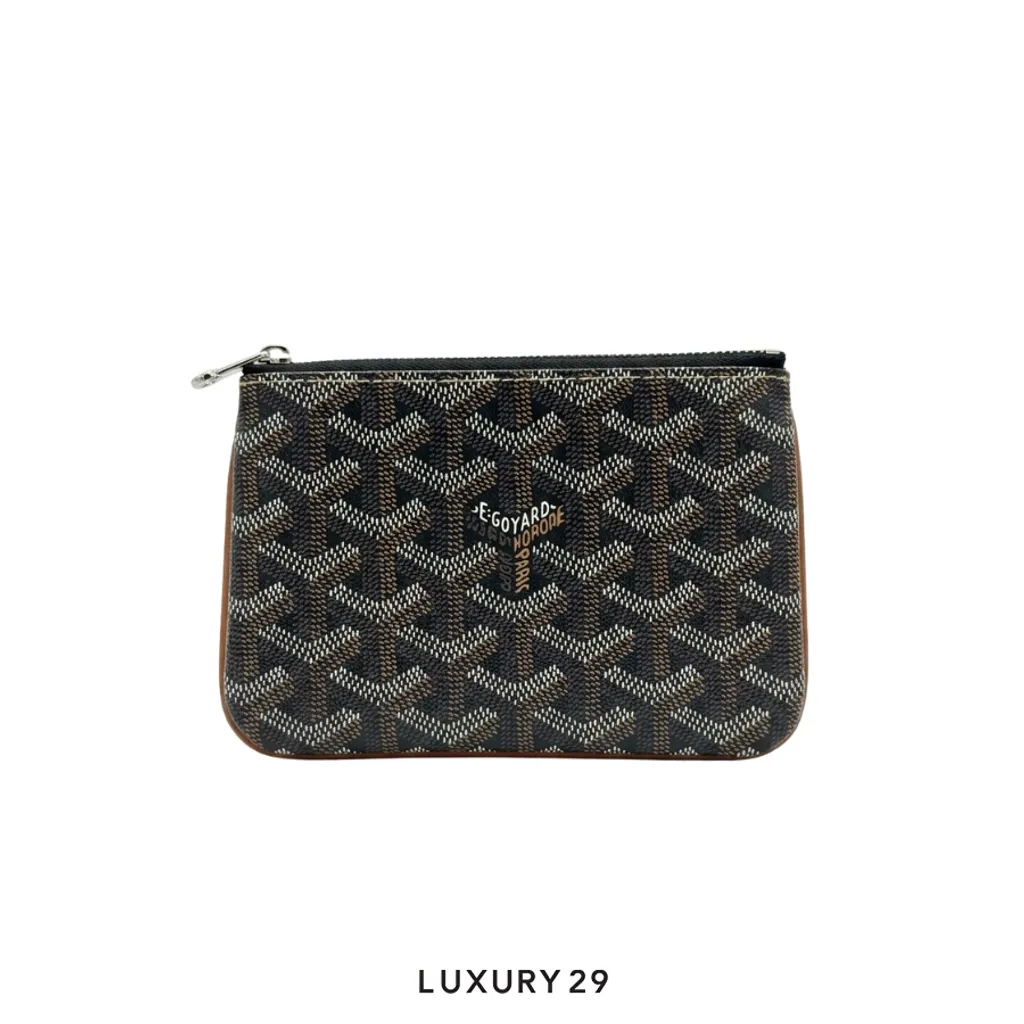 Goyard Senat Mini Pouch Black & Tan(Mini, Brown)