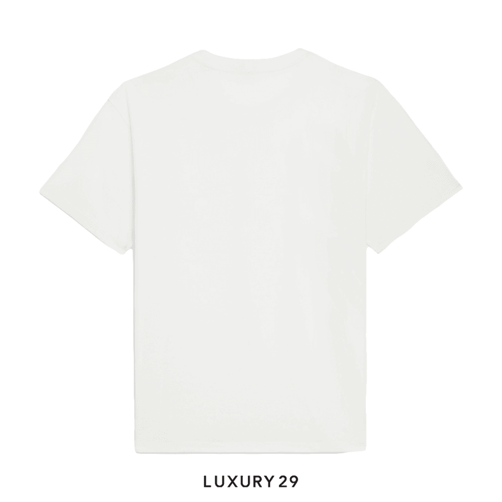 CELINE STUDS LOOSE T-SHIRT IN COTTON JERSEY WHITE/ SILVER(M, White)