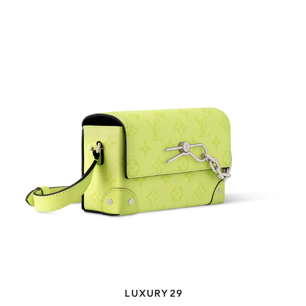 Louis Vuitton LV Steamer Wearable Wallet Monogram coated canvas and Taiga cowhide leather Lemon Yellow(Small, Green)
