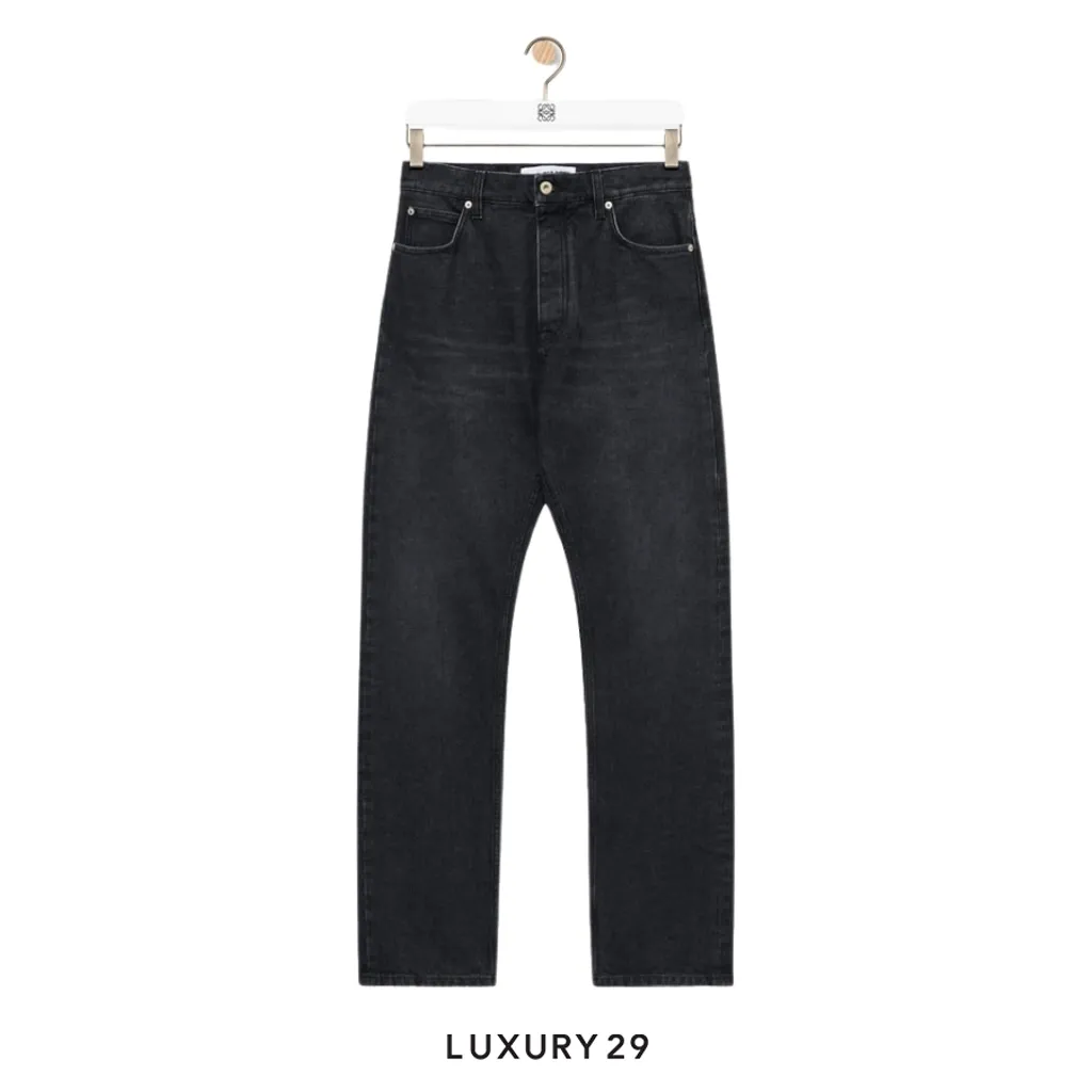LOEWE Straight leg jeans in denim(48, Black)