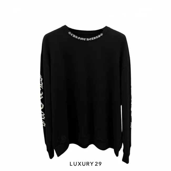 Chrome Hearts Neck Logo Henley T-Shirts