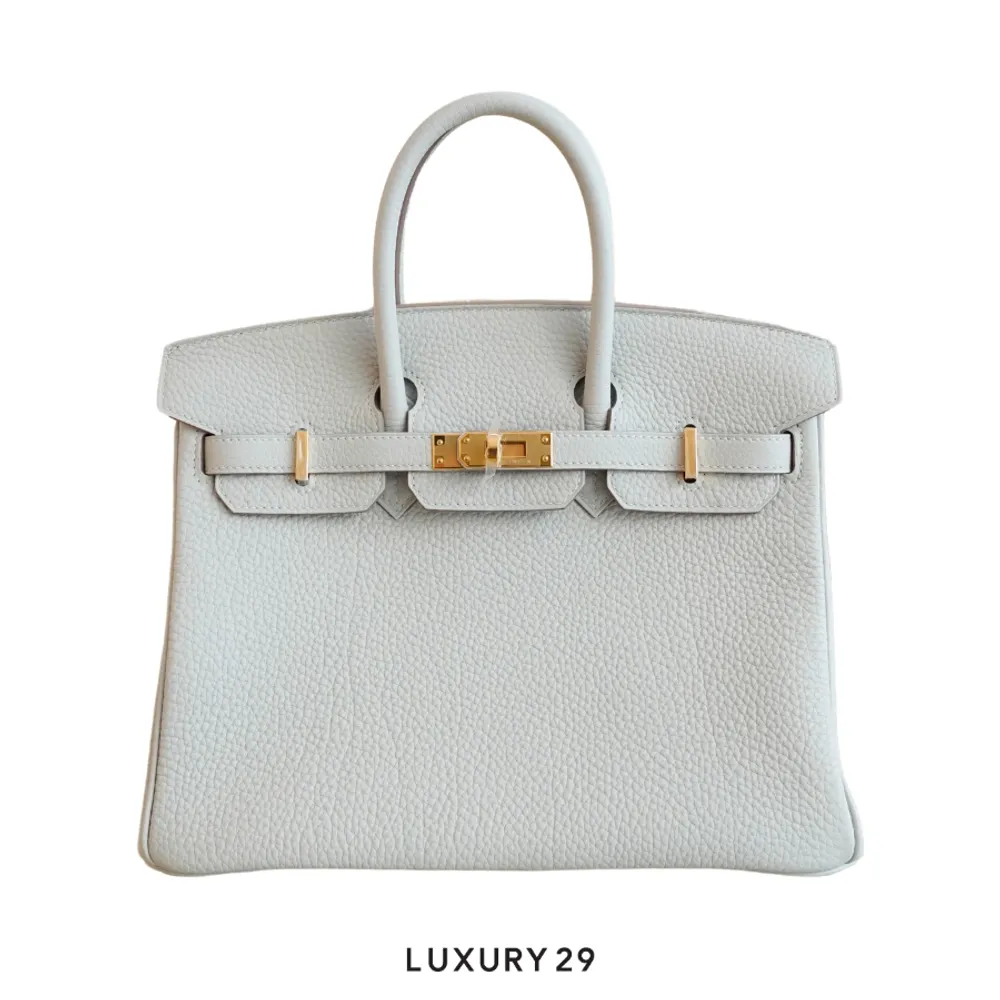 Hermes Birkin 25 Gris Pale Togo Gold Hardware / B Stamp (2023)(Small, Grey)