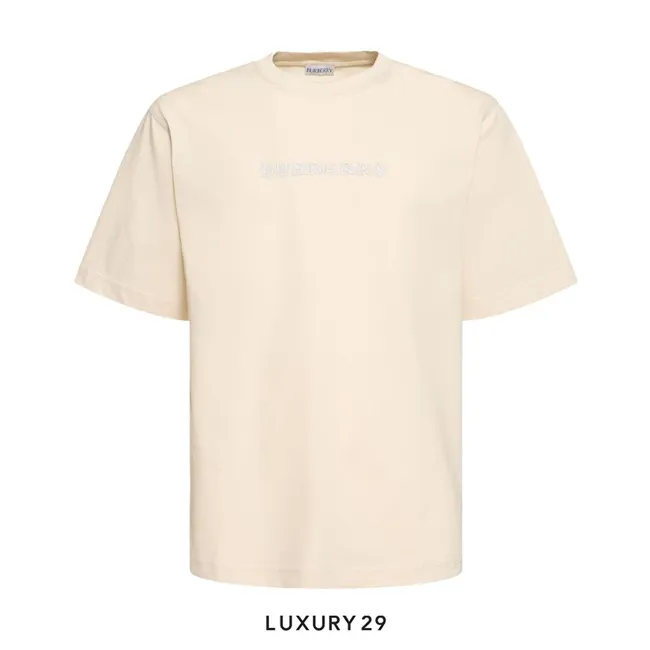 Burberry Logo Cotton T-shirt in Tundra