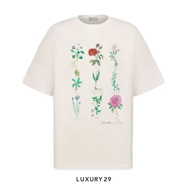 Dior T-Shirt White Slub Cotton Jersey