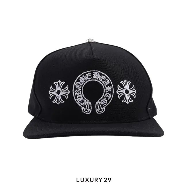 Chrome Hearts horseshoe cross baseball hat Black