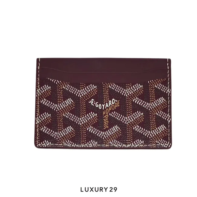 Goyard Saint-Sulpice Card Wallet Burgundy