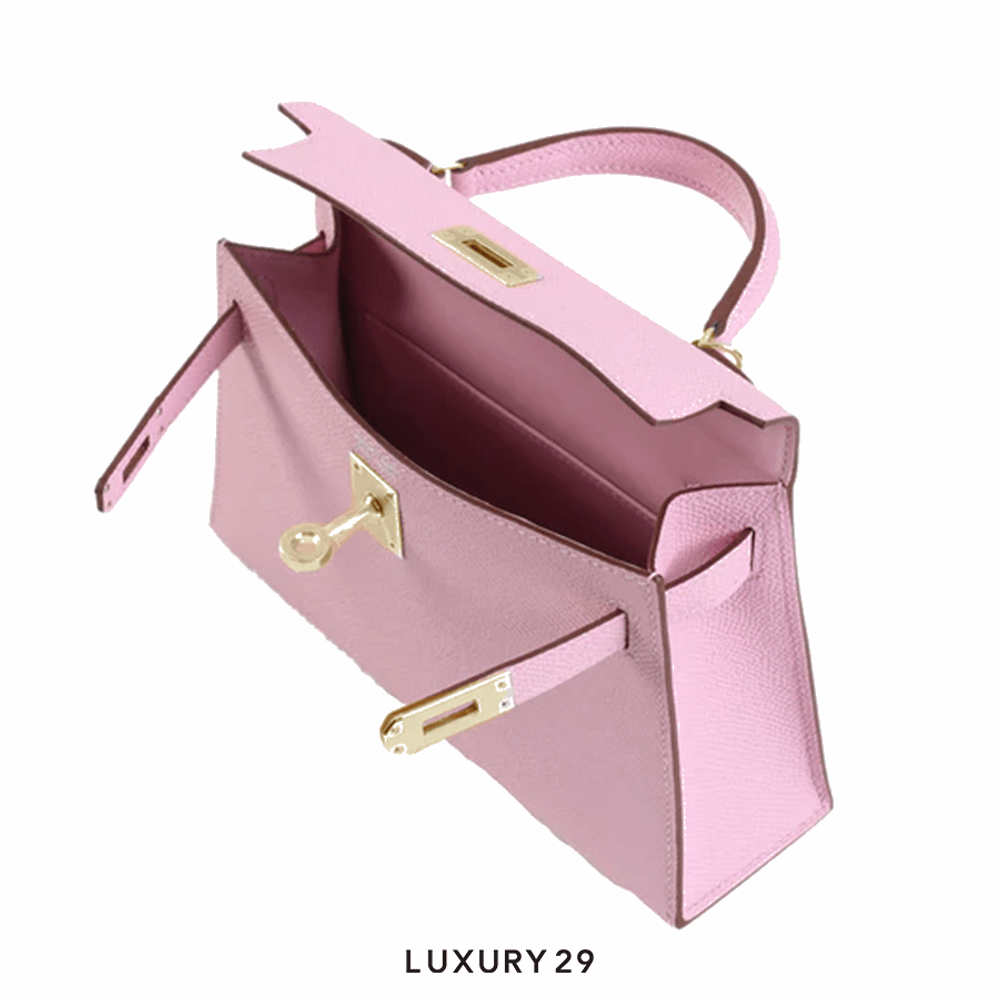 Hermes Kelly 20 Mini Sellier Pink Epsom Gold Hardware(Mini, Pink)