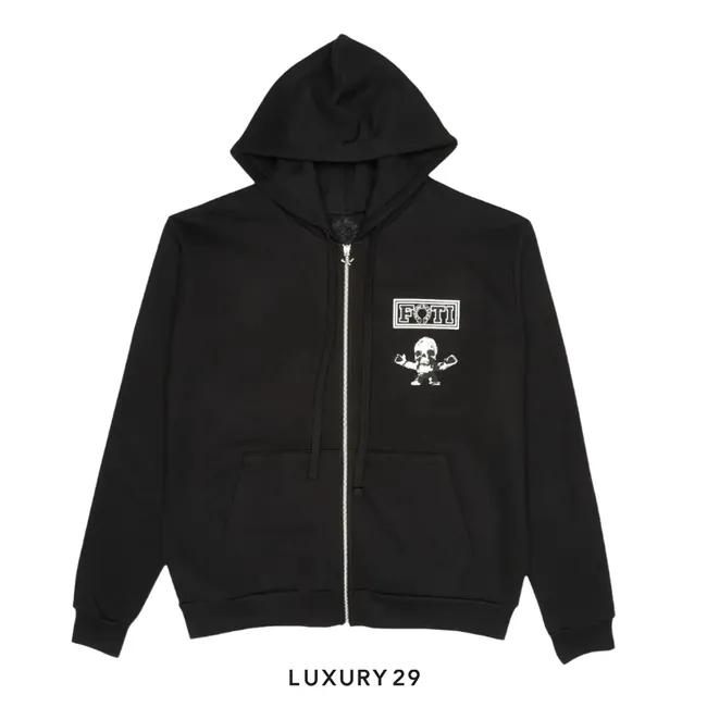 Chrome Hearts Foti Tic Tac Toe zip-up hoodie
