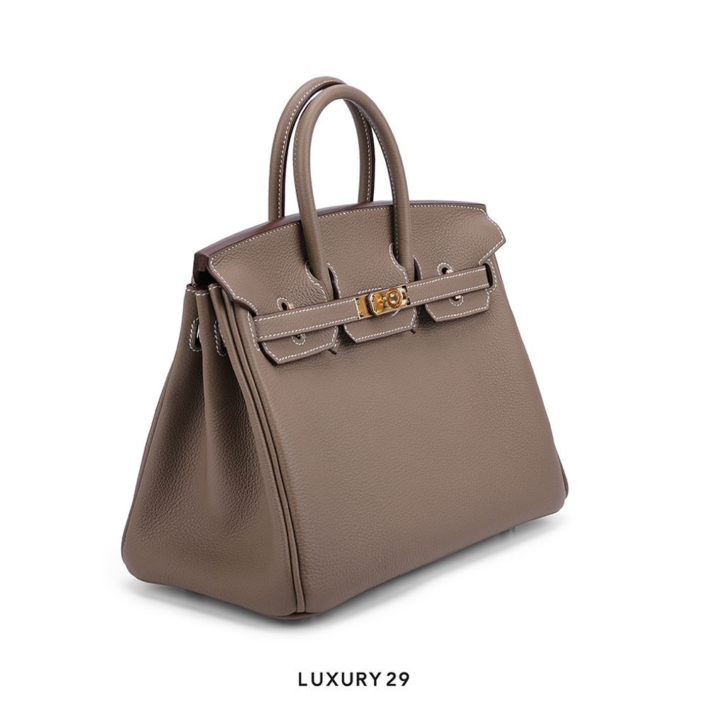 Hermes Kelly depeches 25 Pouch Etoupe(Small, Brown)