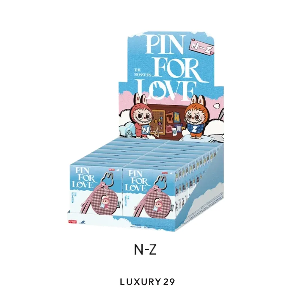 Pop Mart THE MONSTERS - Pin For Love Series Letter Pendant Blind Box (N-Z)(Small, Multicolour)