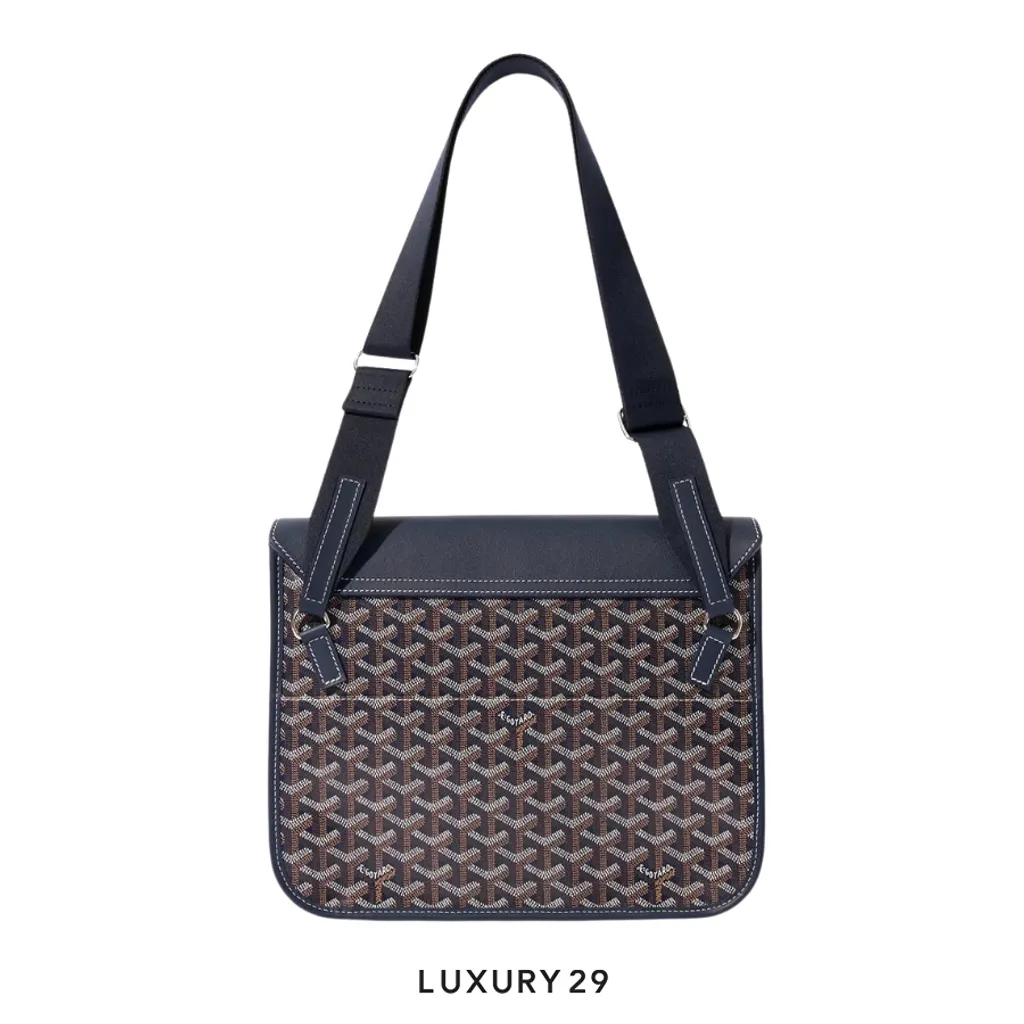 Goyard Coursier Messenger Bag Navy Blue(Small, Blue)