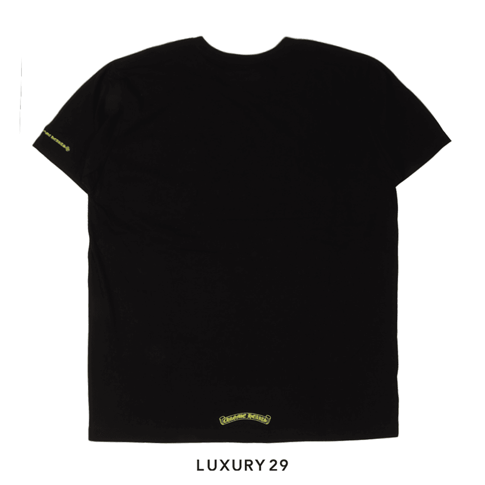 Chrome Hearts Neck Logo T-Shirt Black / Yellow(M, Black)
