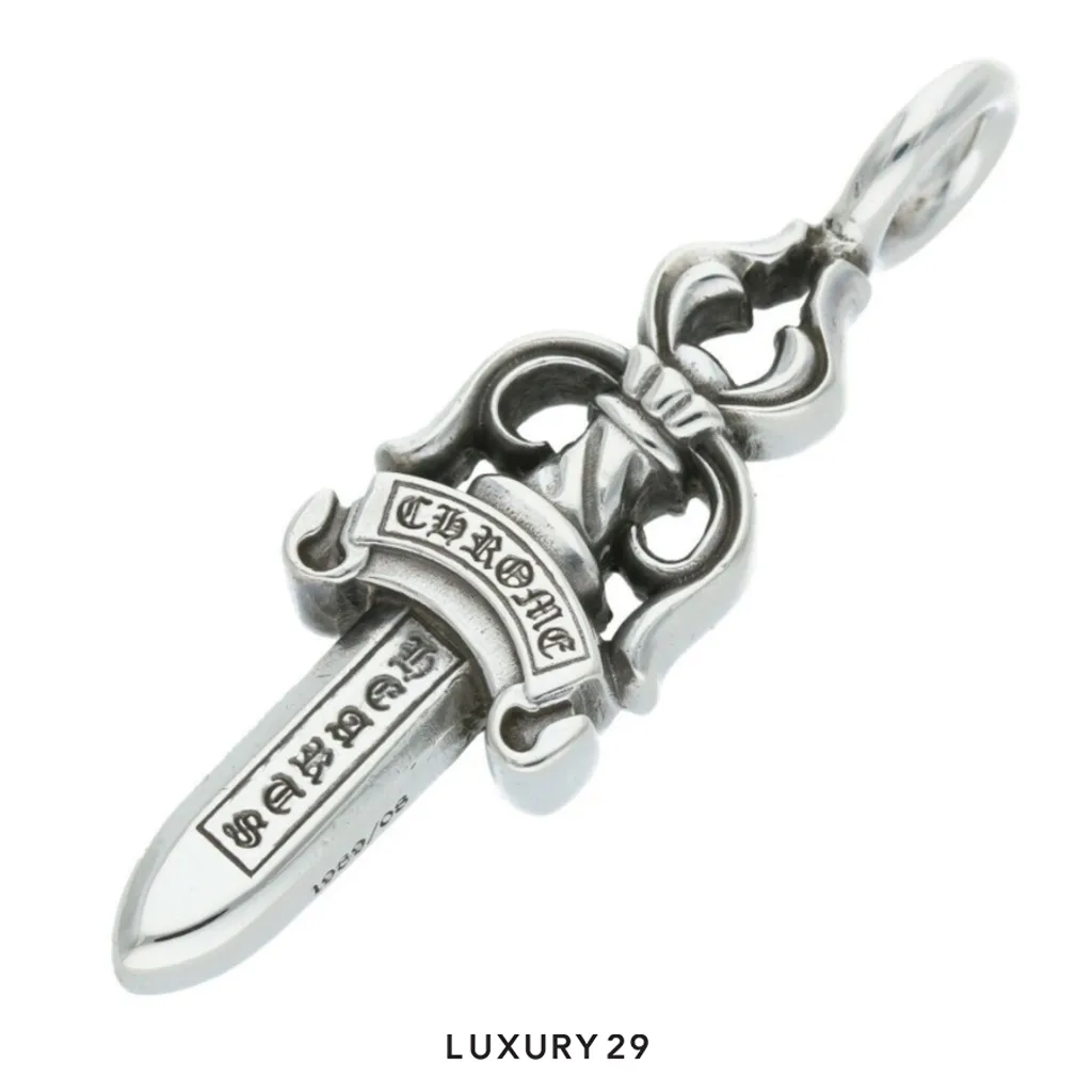 Chrome Hearts 925 Silver Dagger Pendant(Free Size, Silver)