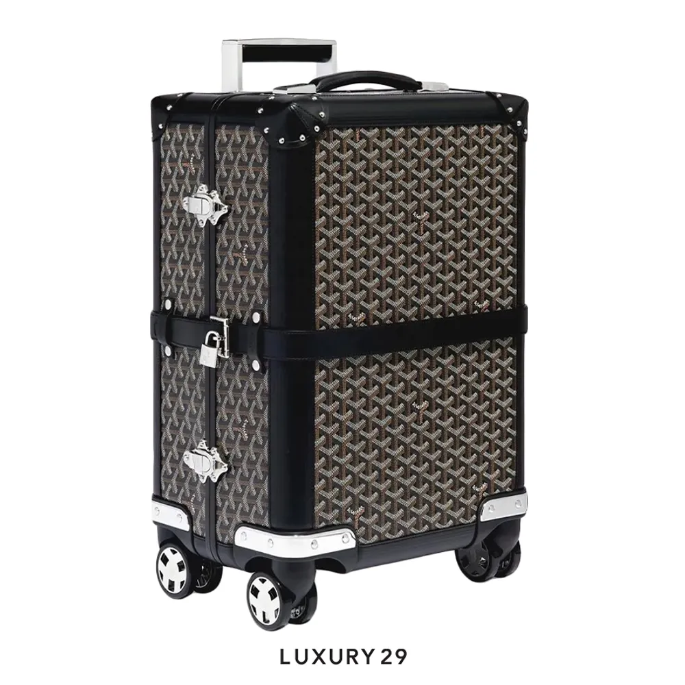Goyard Bourget PM Trolley Case Black(Small, Black)