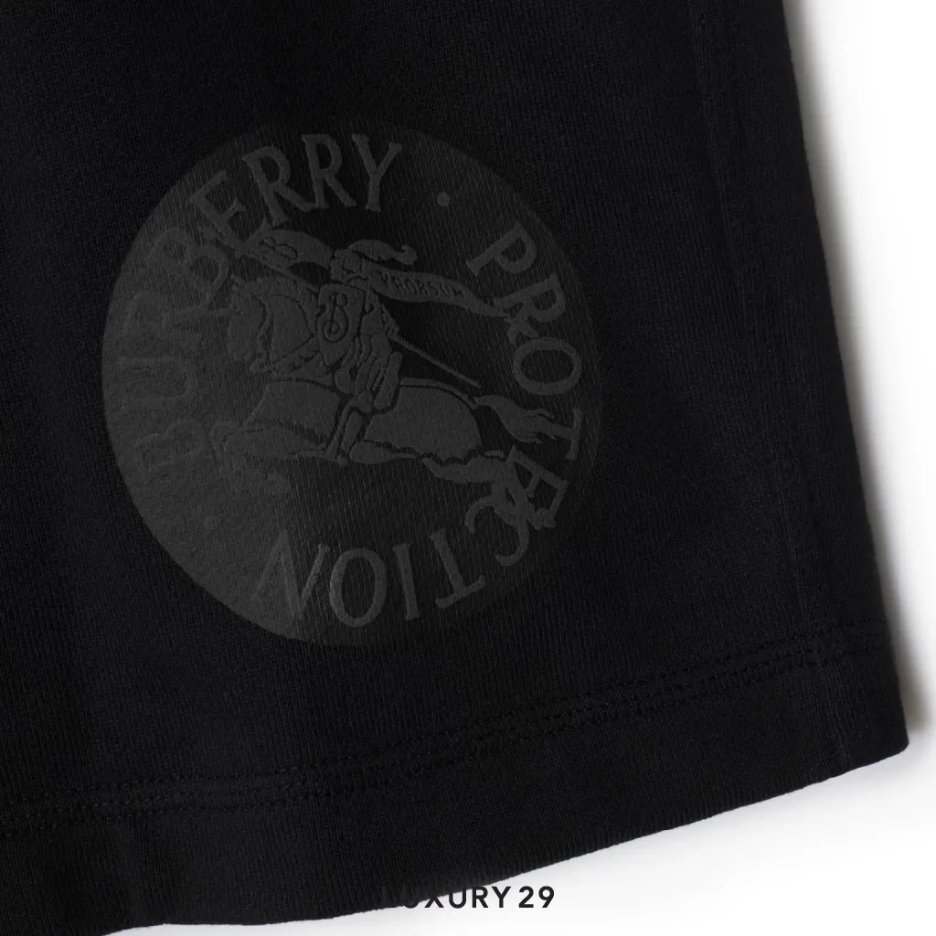 Burberry EKD Badge Cotton Shorts Black(S, Black)