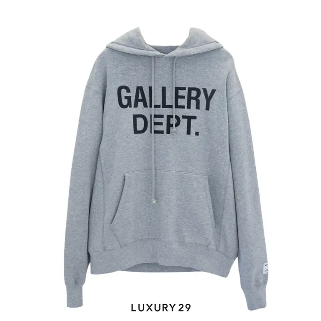 Gallery Dept. CENTER LOGO HOODIE Heather Grey