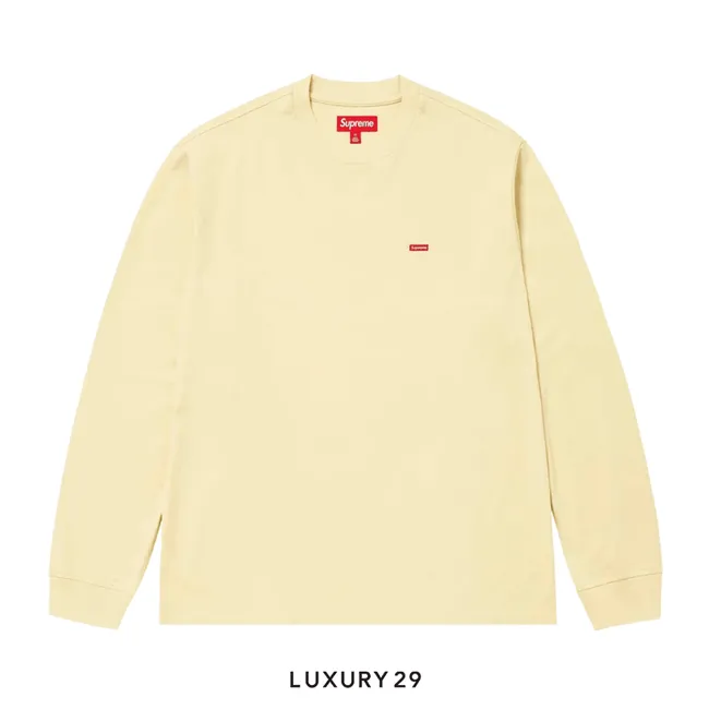 Supreme Small Box Long-Sleeve Tee 'Light Tan'