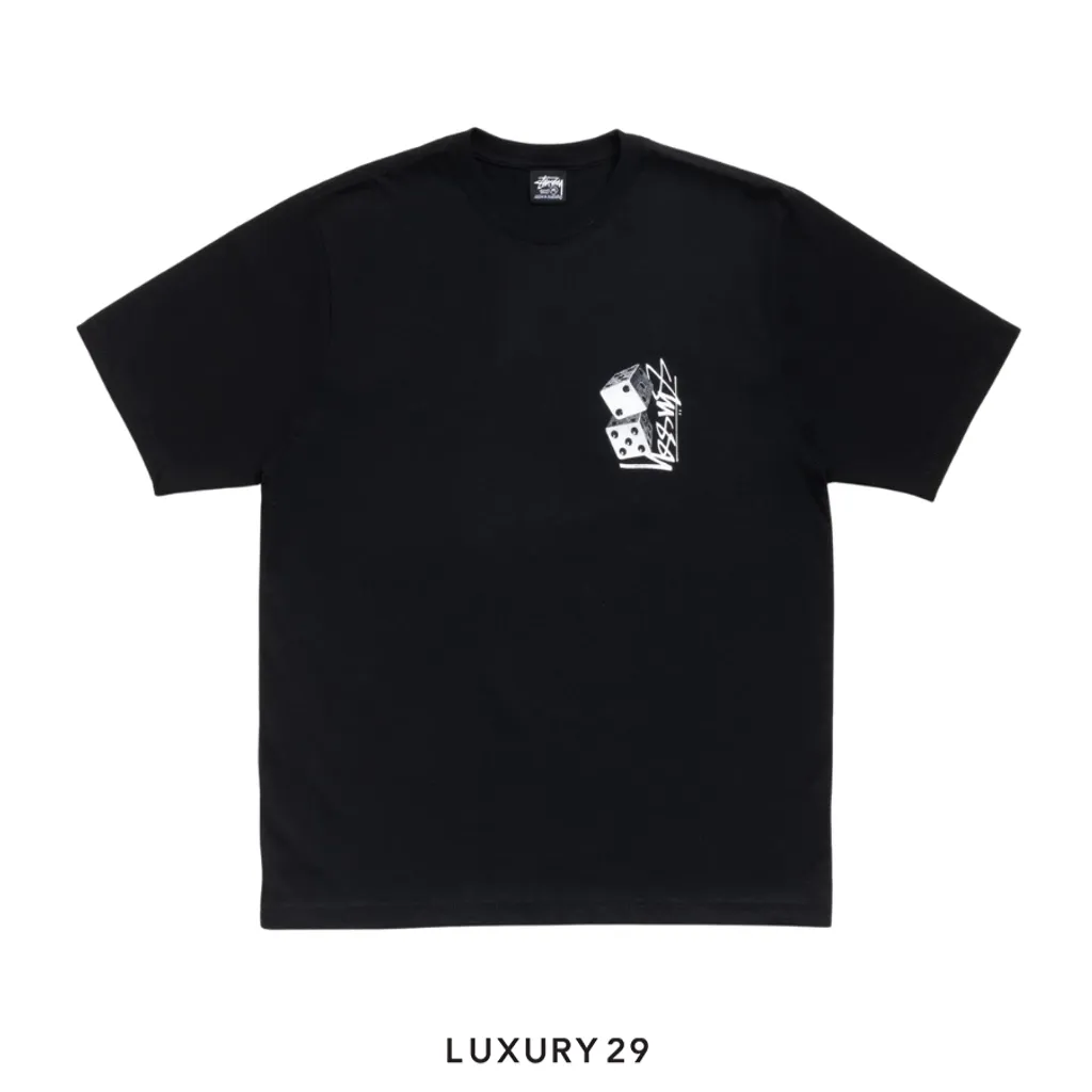 STUSSY TALL DICE TEE BLACK(S, Black)