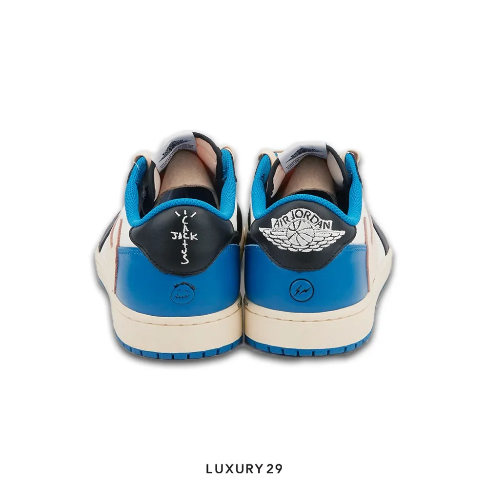 Nike Jordan 1 Retro Low OG SP Fragment x Travis Scott(45.5, Blue)