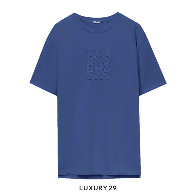 Loewe Regular fit T-shirt in cotton Bluette