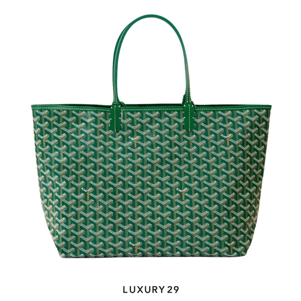 Goyard Saint Louis PM Bag with Croc Universal Green(Small, Green)