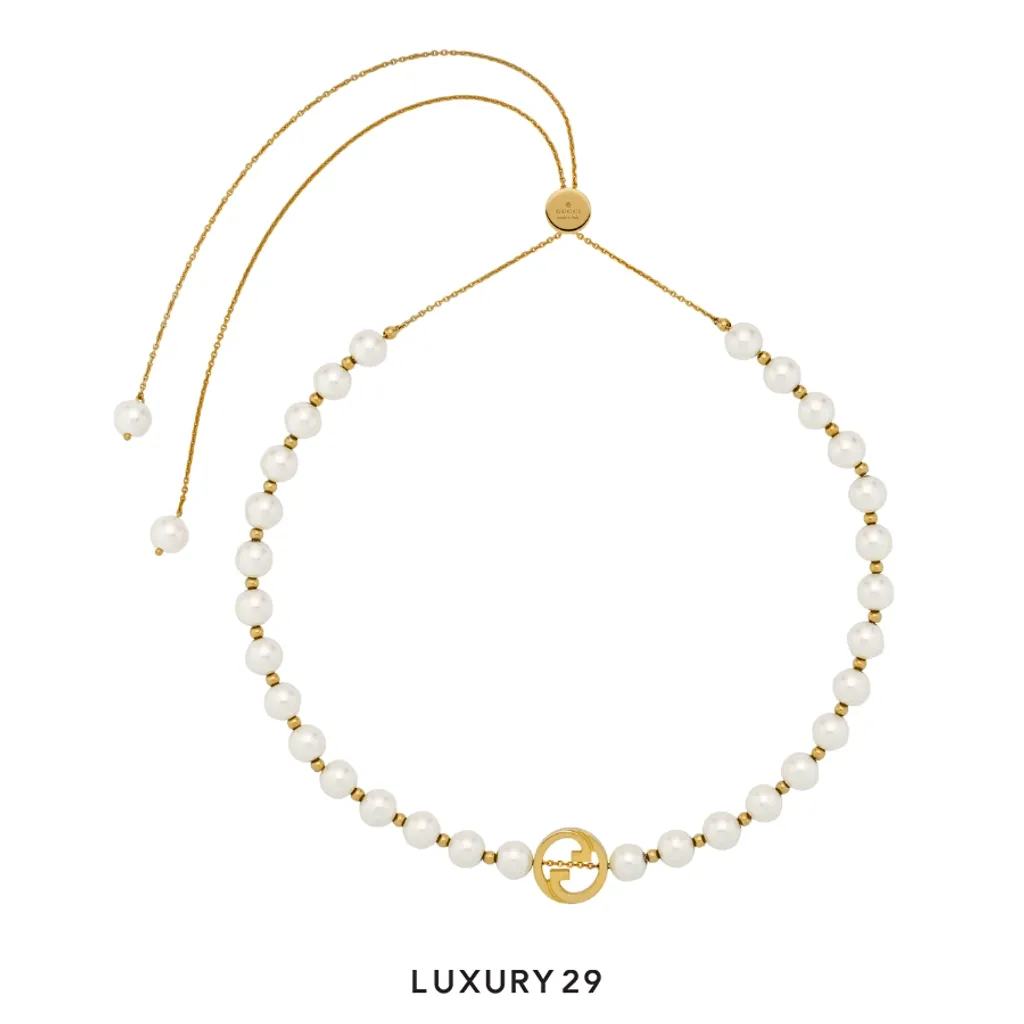Gucci Interlocking pearl necklace Gold(Free Size, Gold)