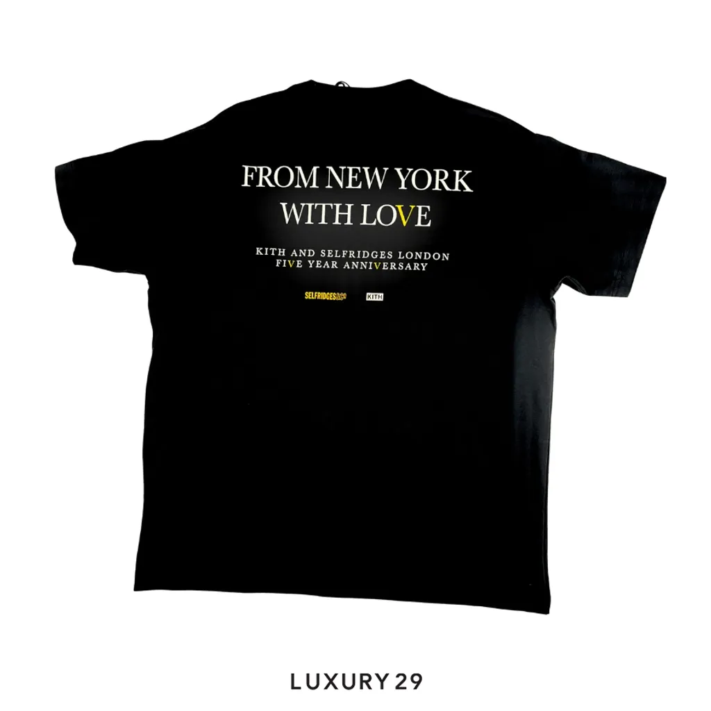 Kith x Selfridges London Five Year Aniversary Tee Black(L, Black)