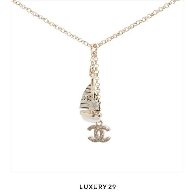 Chanel 26C Early Spring Resort Collection Ship Pendant Design Necklace