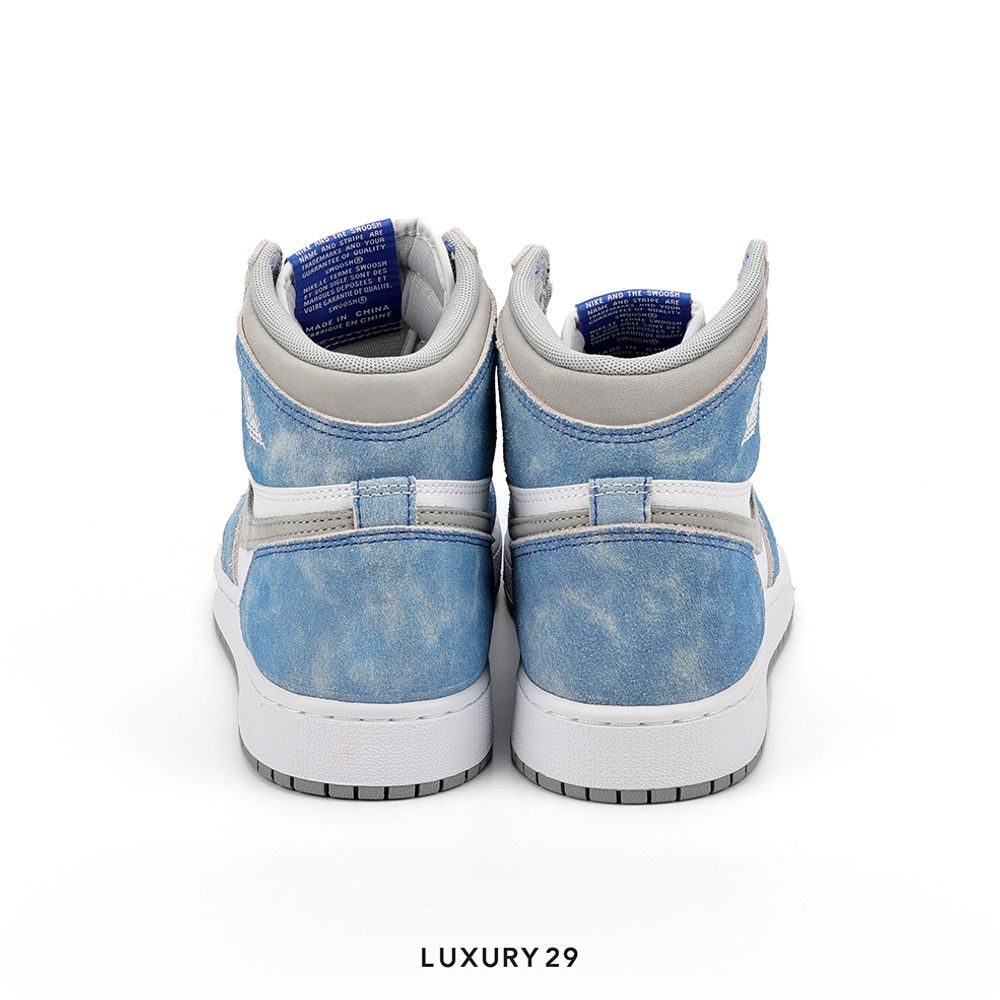 Nike Jordan 1 Retro High Hyper Royal Smoke Grey (GS)(36, Grey)