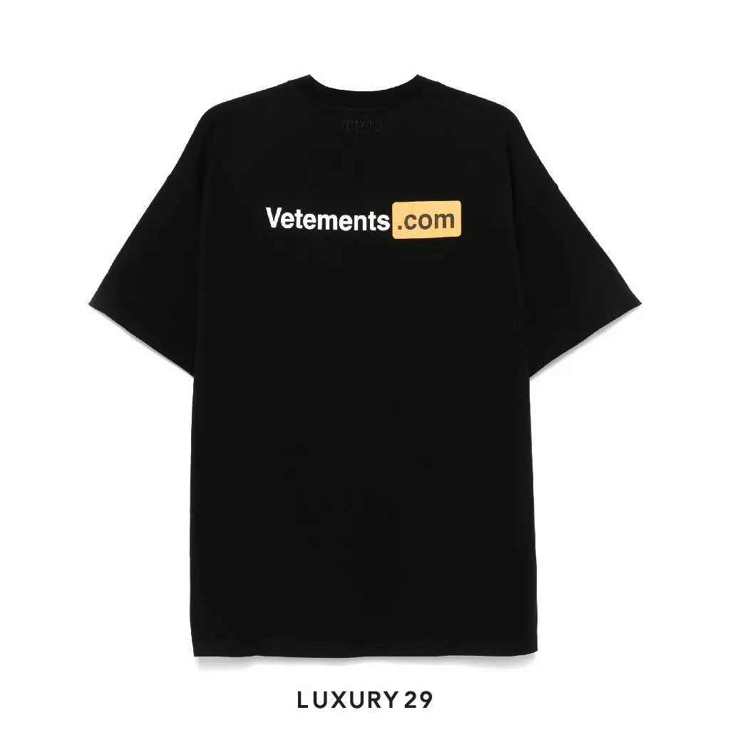 VETEMENTS Vetements.Com T-Shirt Black(M, Black)