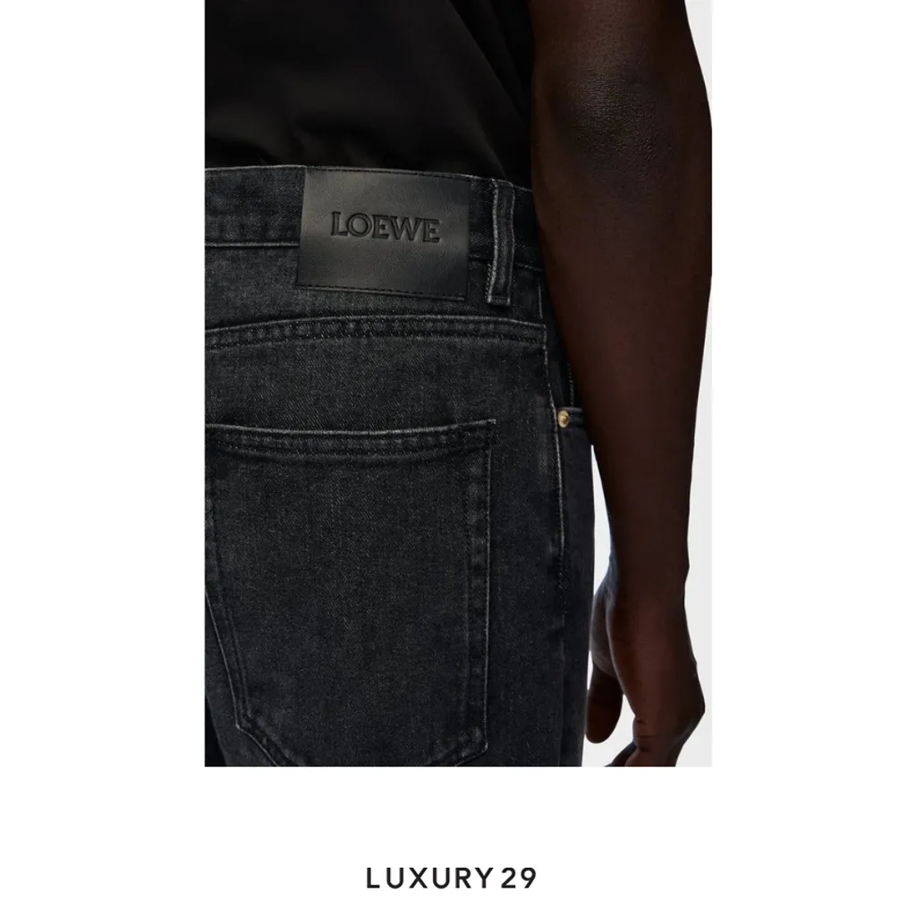 LOEWE Straight leg jeans in denim(48, Black)