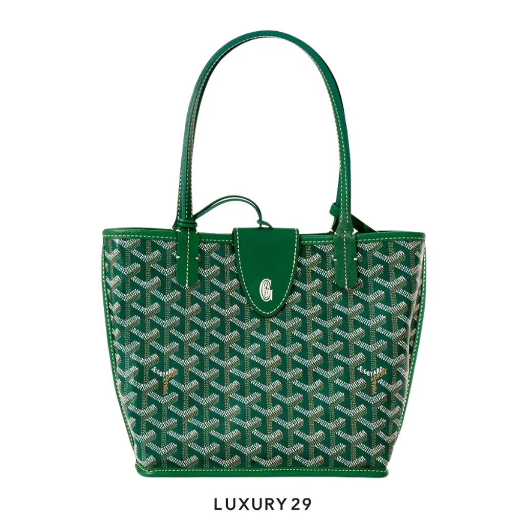 Goyard Anjou Mini Bag with Croc Universal Green(Mini, Green)