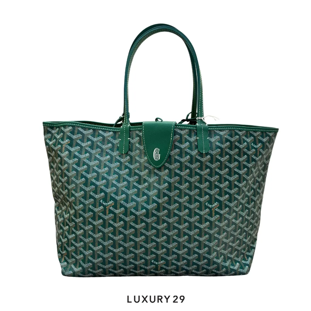 Goyard Saint Louis PM Bag with Croc Universal Green(Small, Green)