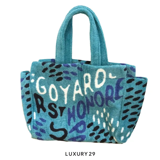 Goyard Limited Edition Tuequoise Sponge Terry PM Beach Tote 2025