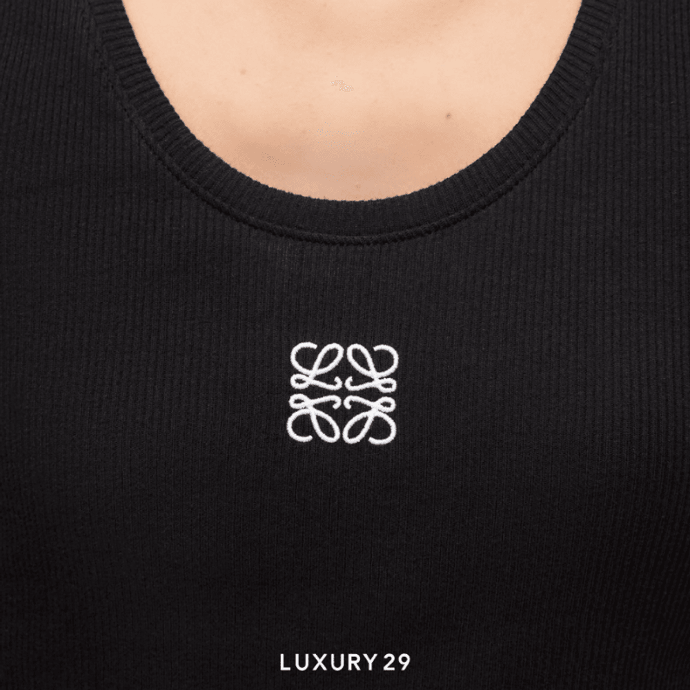 Loewe Anagram Tank Top in Cotton Black(S, Black)