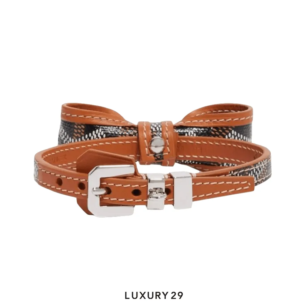 Goyard Oscar Collar Sky Black & Tan(Free Size, Brown)