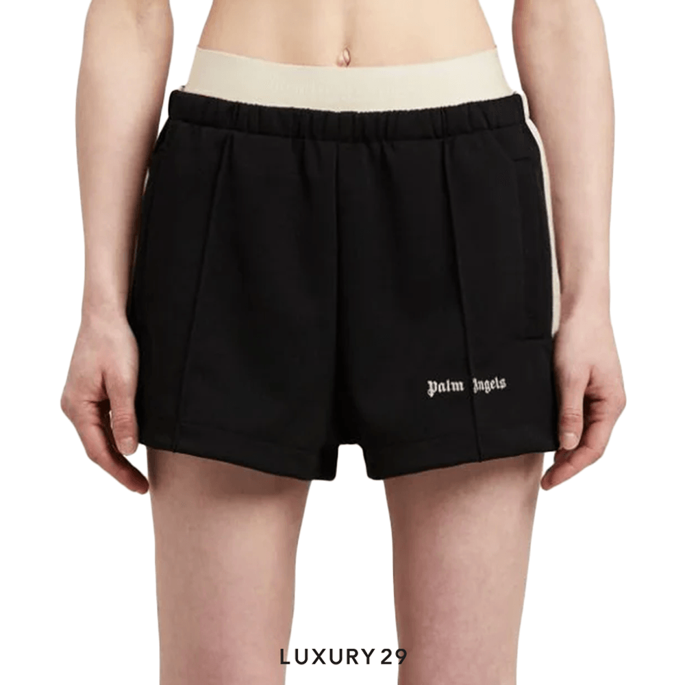 Palm Angels side-stripe track shorts black/off-white(S, Black)