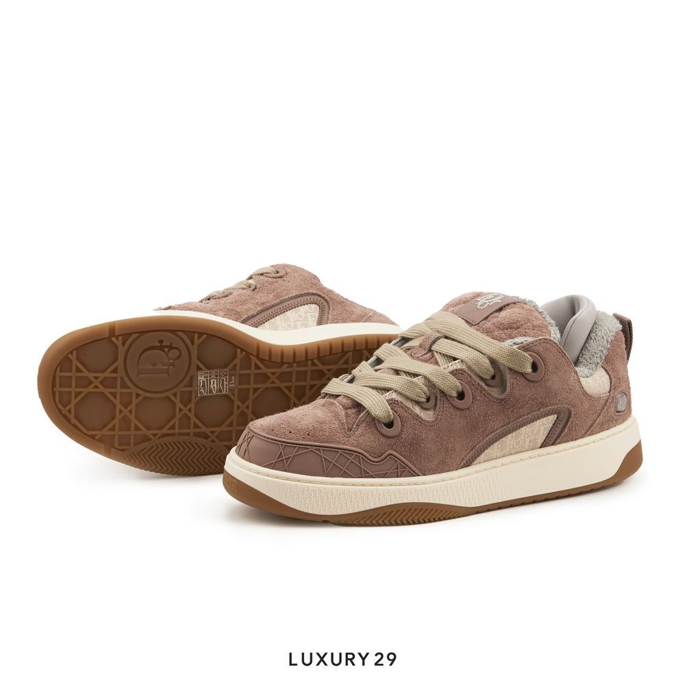 Dior by ERL B9S Skater Sneaker, Limited and Numbered Edition Lilac Suede and Dior Oblique Jacquard(42, Brown)