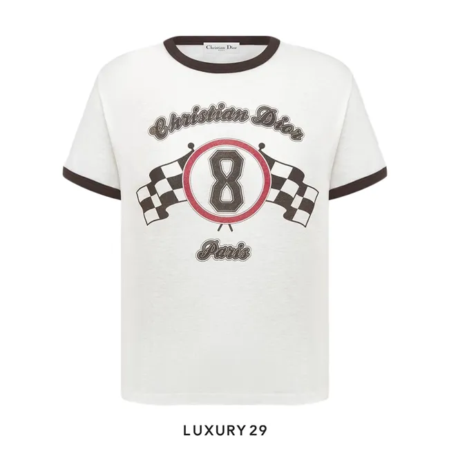 Dior T-Shirt Race blancs, noirs et rouges White