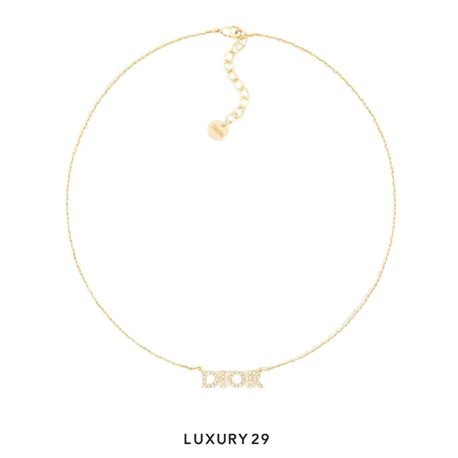 Dior evolution Necklace Gold-Finish Metal and Silver-Tone Crystals