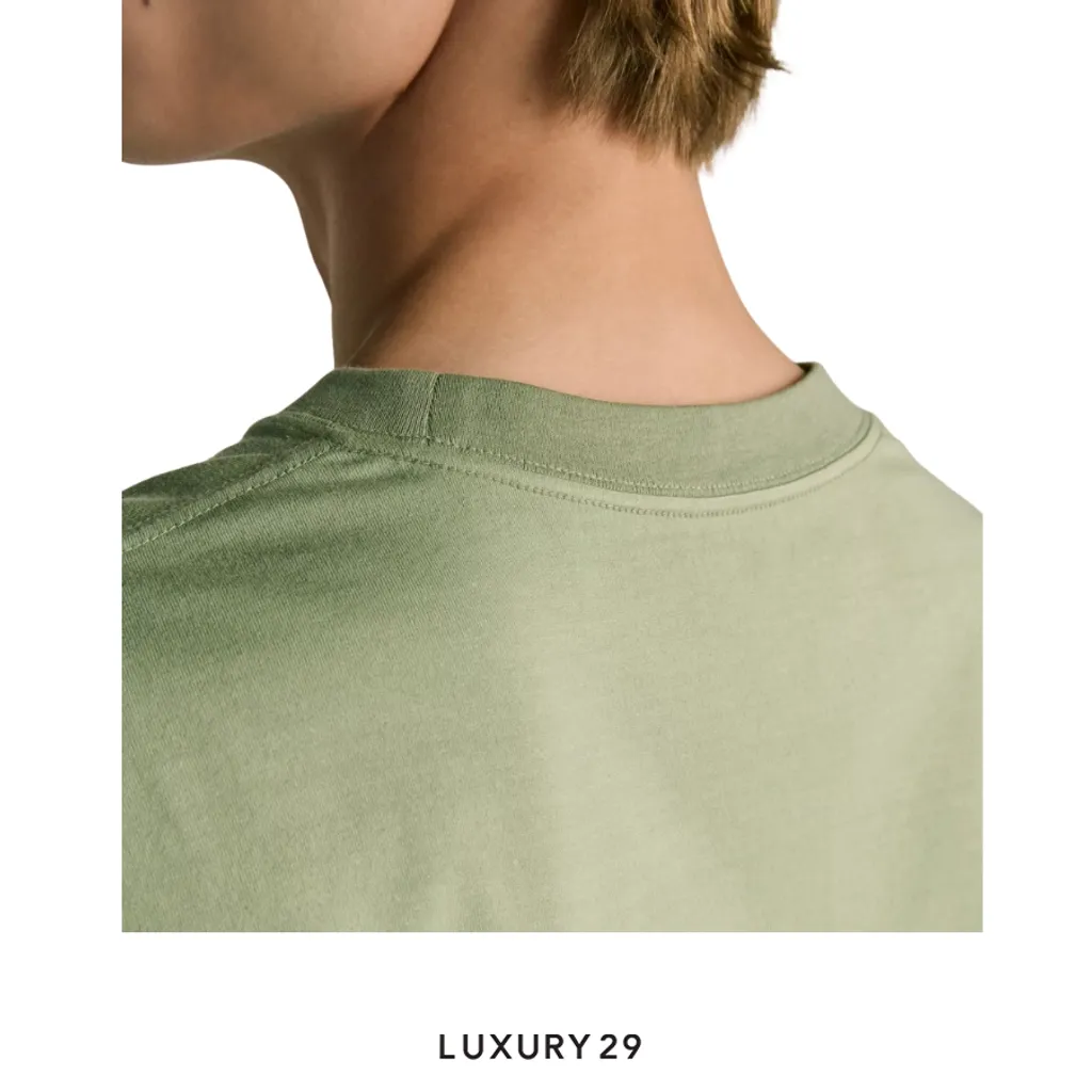 Dior Mountain T-Shirt Relaxed Fit Khaki Cotton Jersey(S, Green)