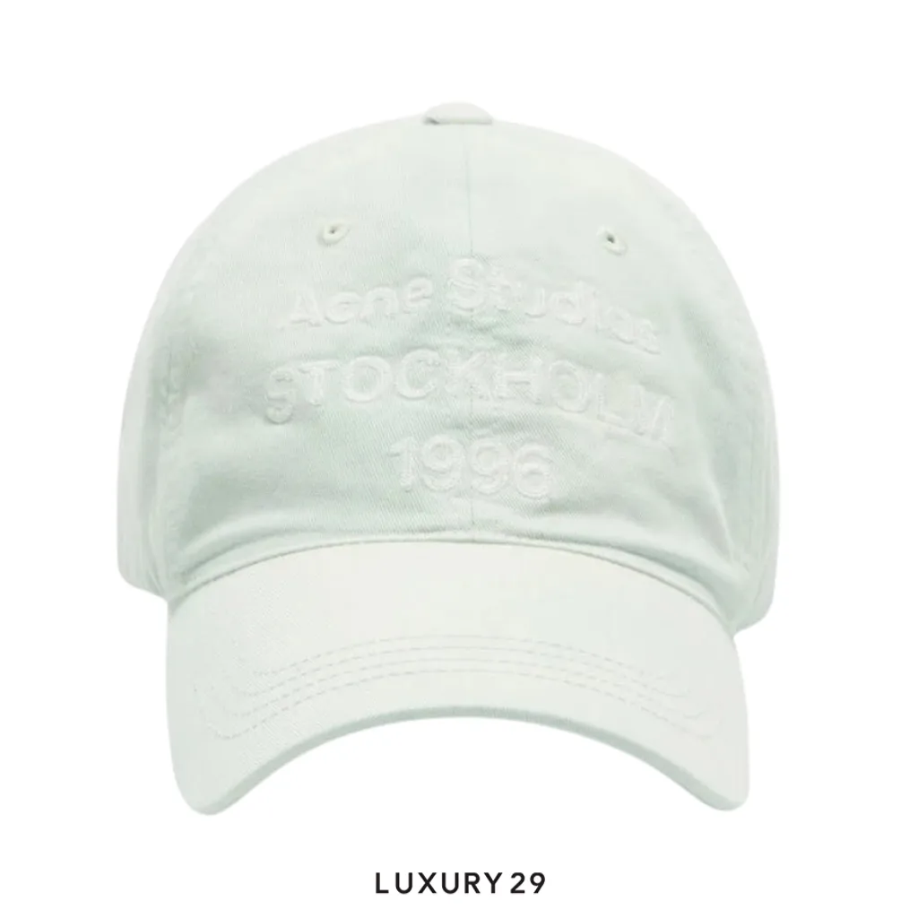 Acne Studios Embroidered logo cap Light Green(Free Size, Green)