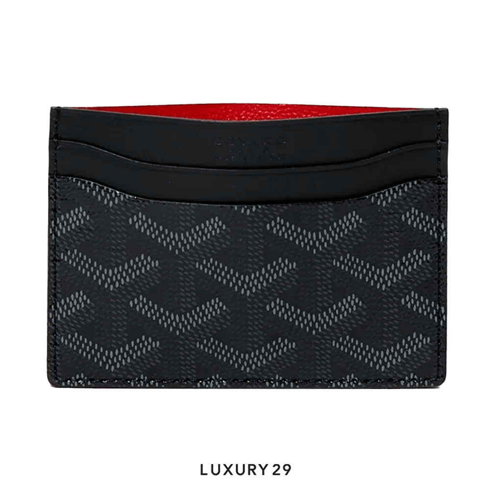 Goyard Saint-Sulpice Card Wallet Jet Black Jet Black(Small, Black)