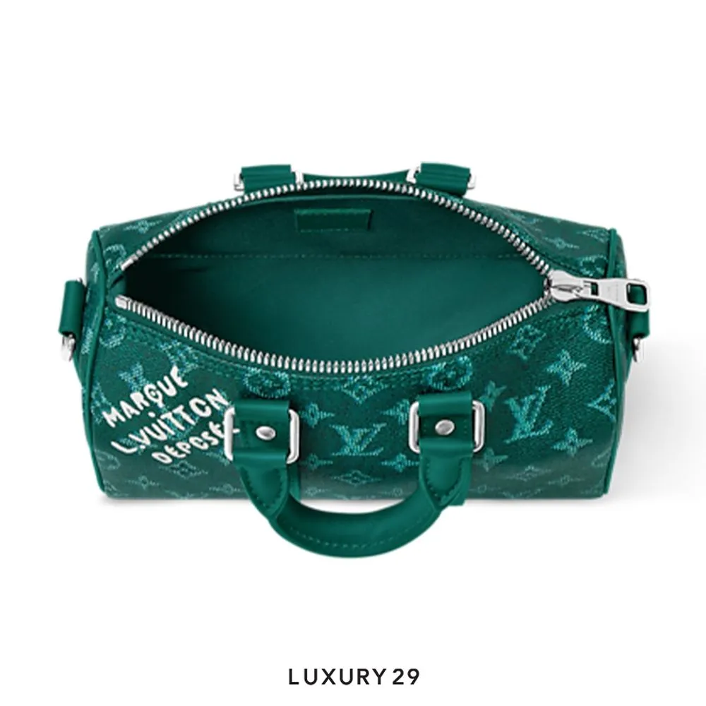 Louis Vuitton LV Keepall Bandouliere 25 green(Mini, Green)