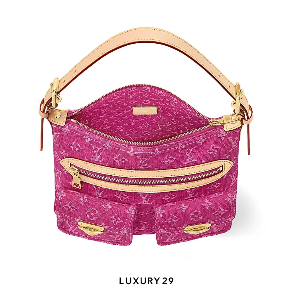 Louis Vuitton LV Baggy NM bag Fuchsia Pink Denim(Small, Pink)