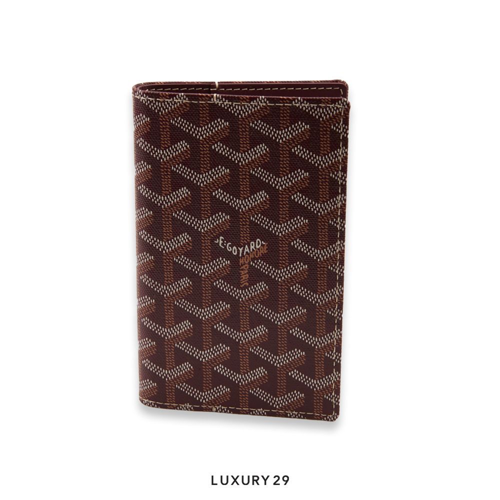 Goyard Grenelle Passport Cover Burgundy(Small, Red)